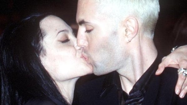 Angelina Jolie made headlines when she kissed her brother, James Haven, on the lips.