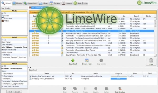 LimeWire launched.