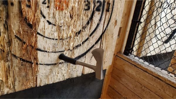 “Went axe throwing today, somehow I embedded it handle first.”