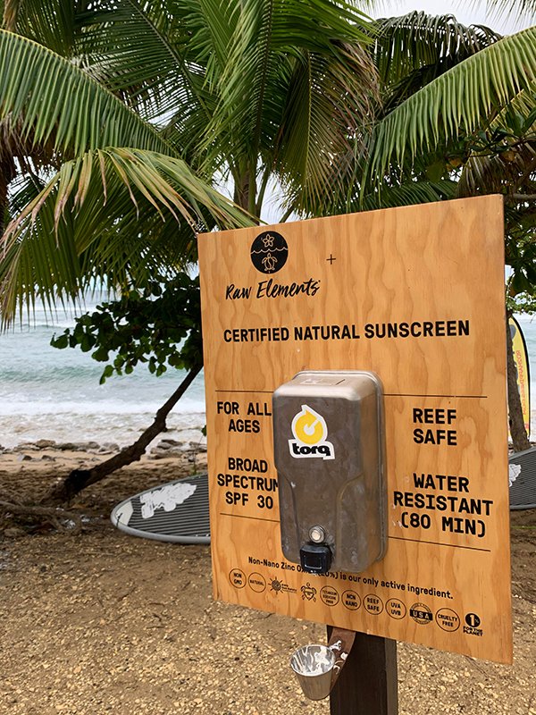 “This beach in Puerto Rico has free sunscreen.”