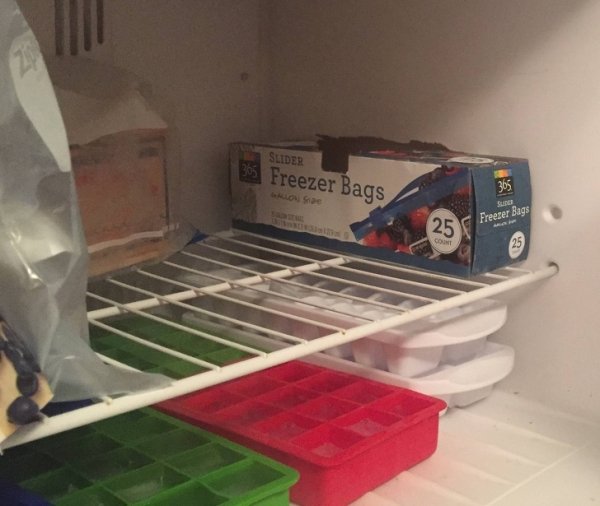 not sure the wife understands what freezer bags are for - Slider Freezer Bags 305 Freezer Bags
