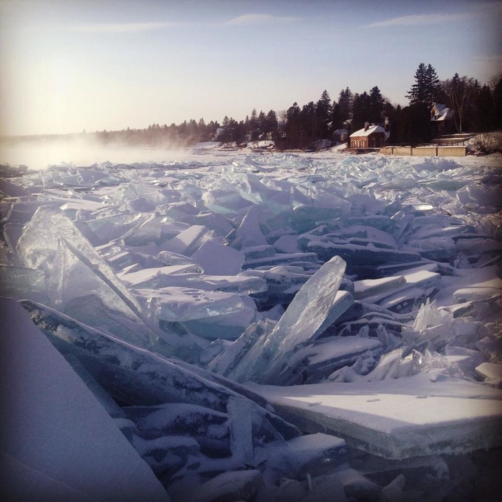 frozen lake superior