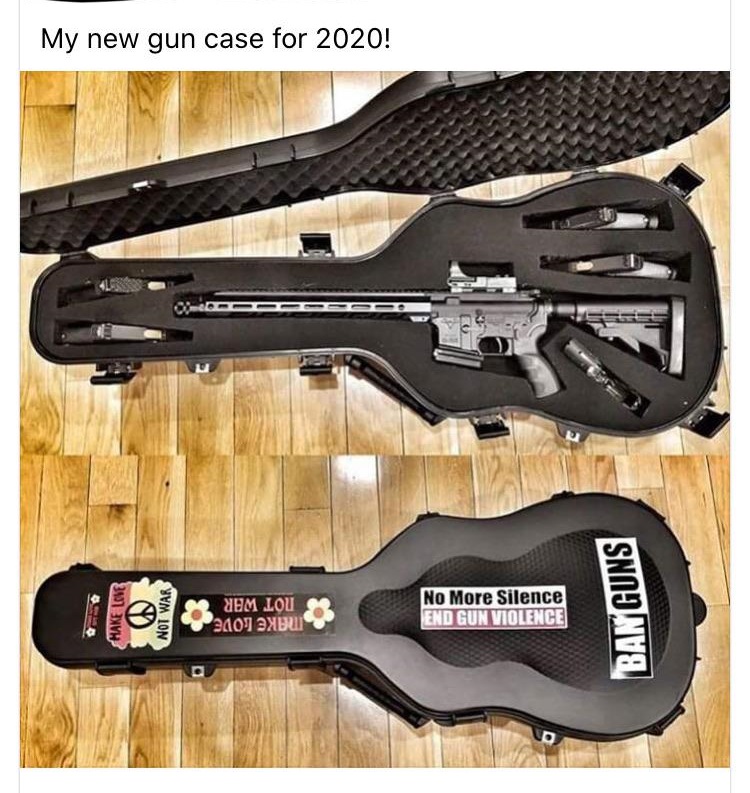 guitar case gun case - My new gun case for 2020! Hake Lone Not War Nem Lou No More Silence End Gun Violence Ban Guns