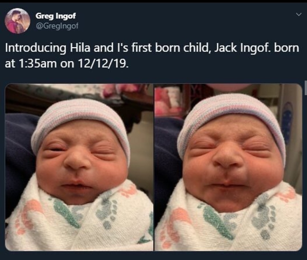 jack ingof - Greg Ingof Introducing Hila and I's first born child, Jack Ingof. born at am on 121219.