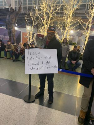 protest - Tracy, Let's turn that delayed flight into a 901 laidnight