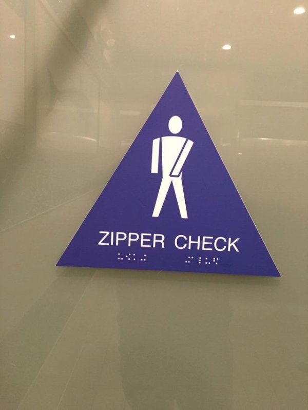 sign - Zipper Check