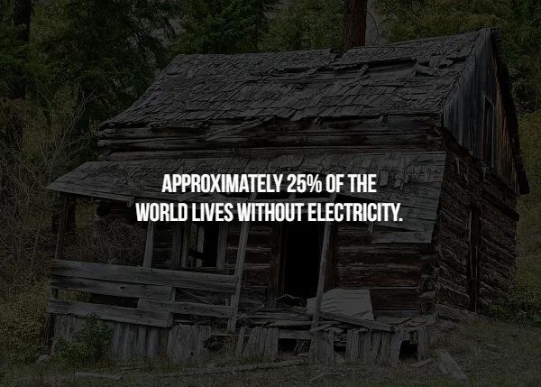 shack - Approximately 25% Of The World Lives Without Electricity.