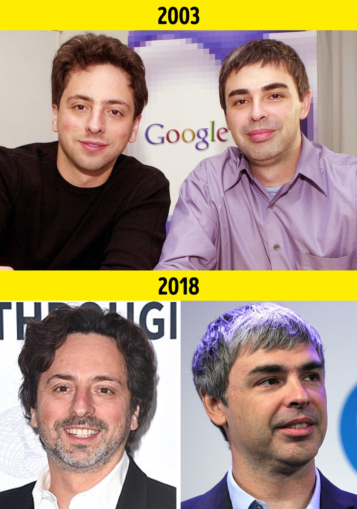 larry page and sergey brin - 2003 Google 2018