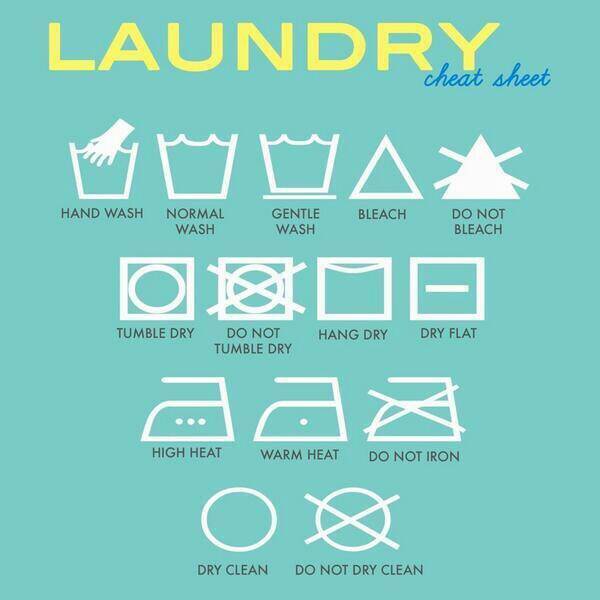 laundry 101 for college students - Laundry ahol Mwax Odoo Max Hand Wash Normal Wash Gentle Wash Bleach Do Not Bleach Tumble Dry Do Not Tumble Dry Hang Dry Dry Flat High Heat Warm Heat Do Not Iron Dry Clean Do Not Dry Clean