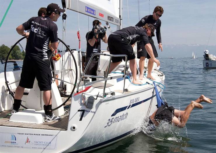 people having a bad day - Ecex Wl Team Match Race Germany Mwyacht Club Lanen and