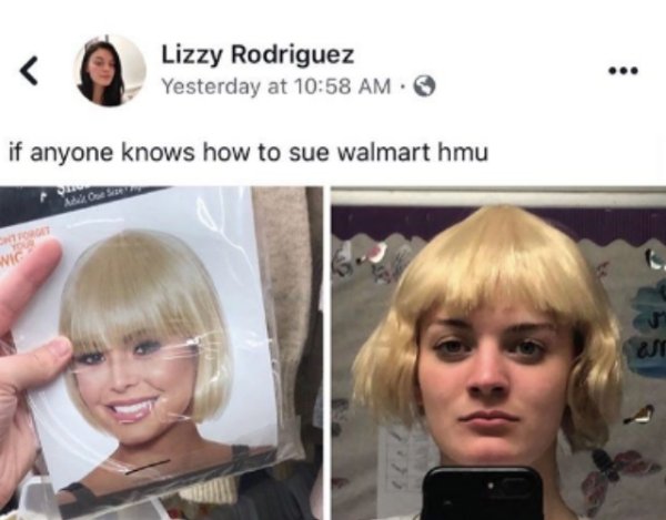 blond - Lizzy Rodriguez Yesterday at if anyone knows how to sue walmart hmu Ic