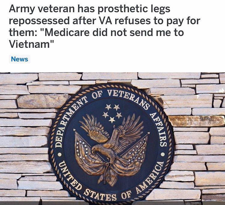 united states department of veterans affairs - Army veteran has prosthetic legs repossessed after Va refuses to pay for them "Medicare did not send me to Vietnam" News Teterans Of V Otiment Depart Affairs United Merica D States