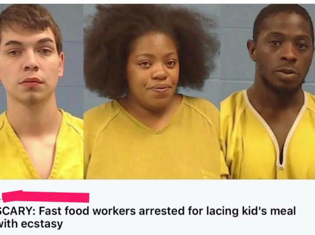 Kids' meal - Scary Fast food workers arrested for lacing kid's meal with ecstasy