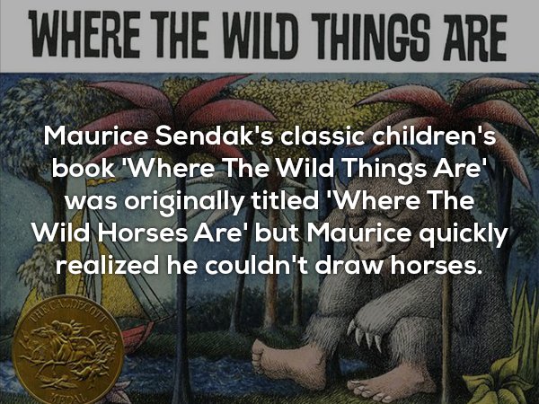 wild things are book cover - Where The Wild Things Are Maurice Sendak's classic children's book 'Where The Wild Things Are' was originally titled 'Where The Wild Horses Are' but Maurice quickly realized he couldn't draw horses.