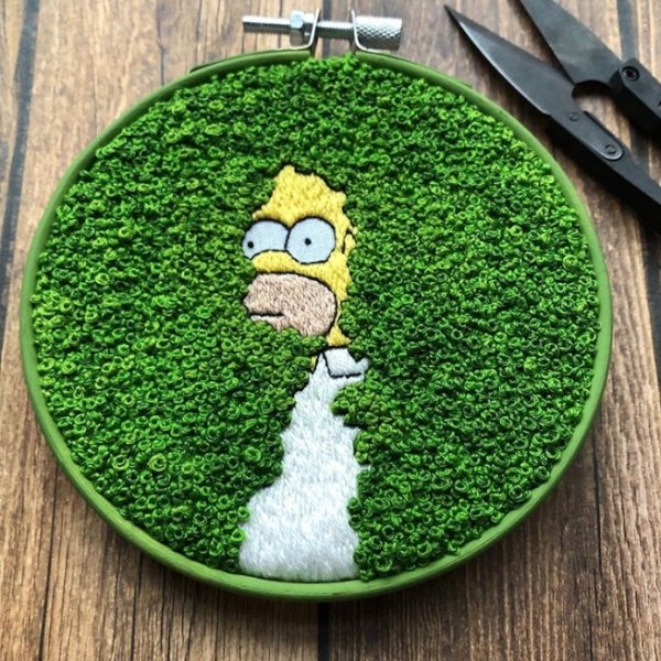 embroidery homer simpson