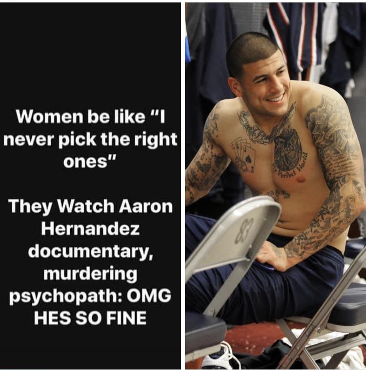 arm - Women be "I never pick the right ones" They Watch Aaron Hernandez documentary, murdering psychopath Omg Hes So Fine