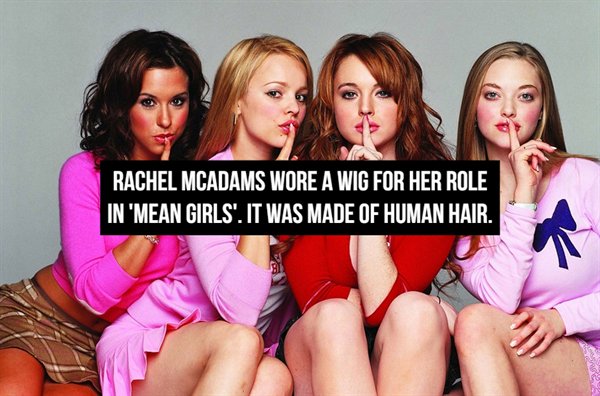 mean girls - Rachel Mcadams Wore A Wig For Her Role, In 'Mean Girls'. It Was Made Of Human Hair.