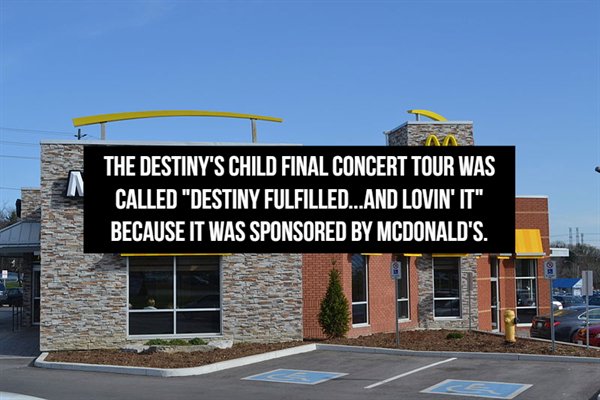 uber eats building - The Destiny'S Child Final Concert Tour Was Called "Destiny Fulfilled...And Lovin' It" Because It Was Sponsored By Mcdonald'S. Udc