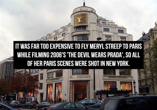 paris - Vulons It Was Far Too Expensive To Fly Meryl Streep To Paris While Filming 2006'S 'The Devil Wears Prada'. So All Of Her Paris Scenes Were Shot In New York. Louis Vuitton
