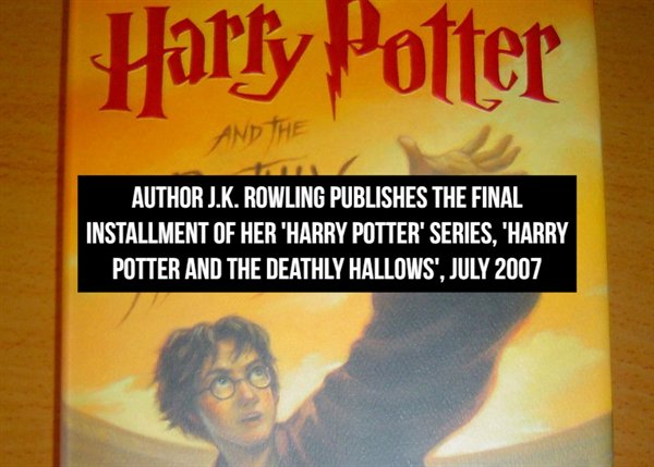 harry potter and the deathly - Harty Potter And The 10 Author J.K. Rowling Publishes The Final Installment Of Her 'Harry Potter' Series, 'Harry Potter And The Deathly Hallows',
