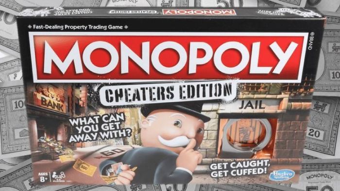 monopoly cheaters edition box - y m2 Colecaed Kodonown 0 FastDealing Property Trading Game Brand Monopoly 10 Cheaters Edition Ch Jail What Can | You Get Away With? Get Caught, Get Cuffed! askere Monopole