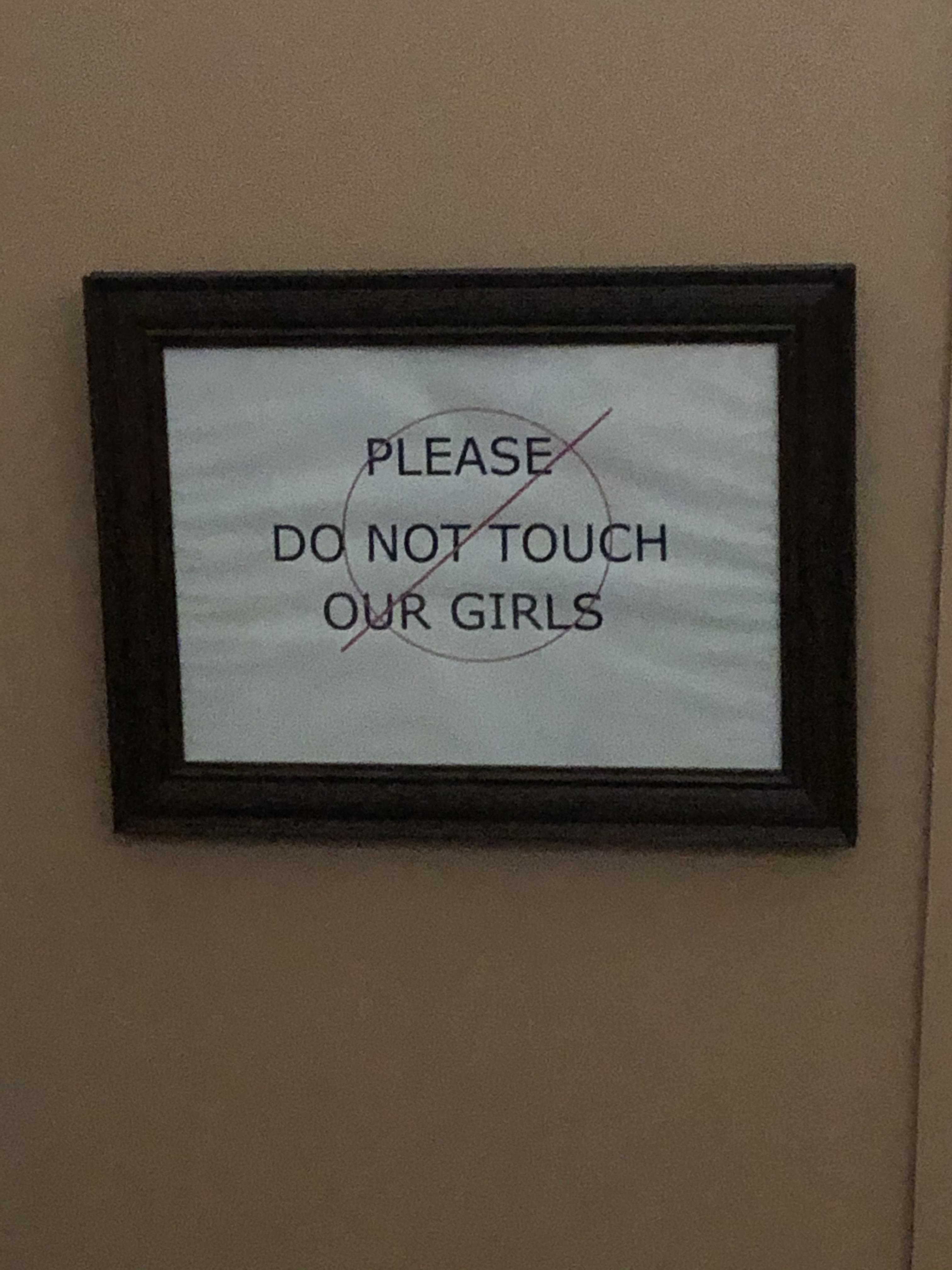 picture frame - Please Do Not Touch Our Girls