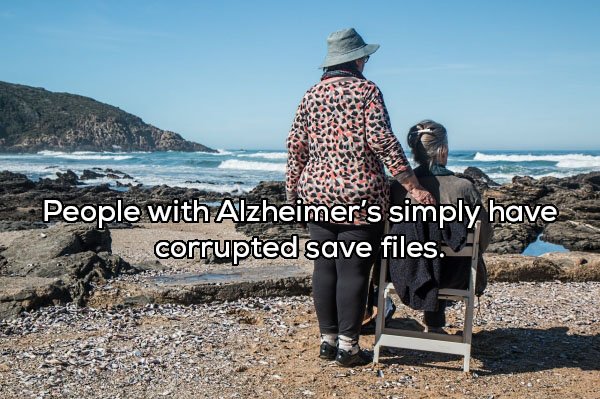 Old age - People with Alzheimer's simply have corrupted save files.