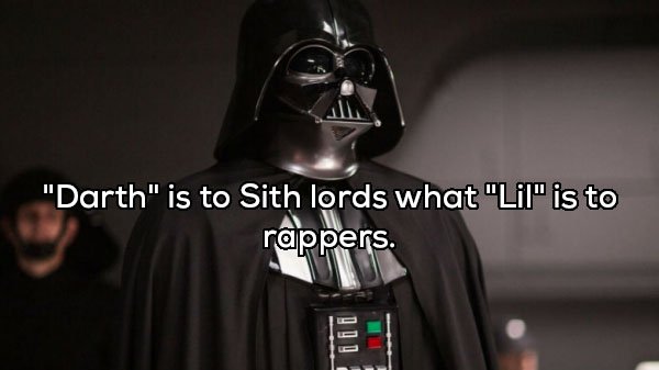 rogue one darth vader suit - "Darth" is to Sith lords what "Lil" is to rappers.