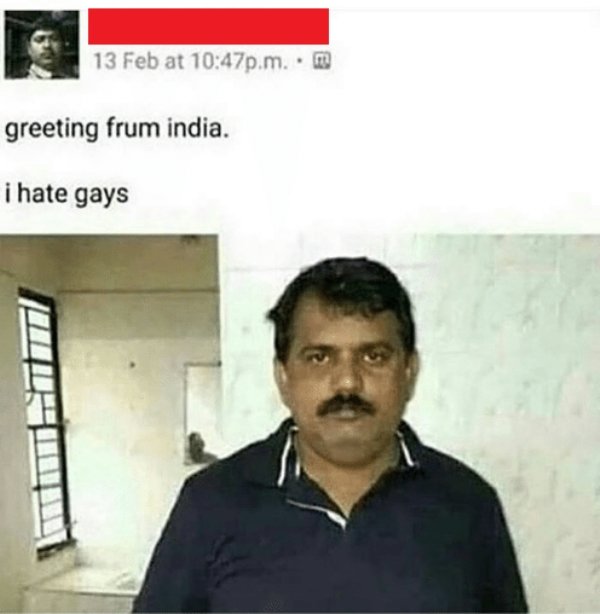 indian people facebook - 13 Feb at p.m..m greeting frum india. i hate gays