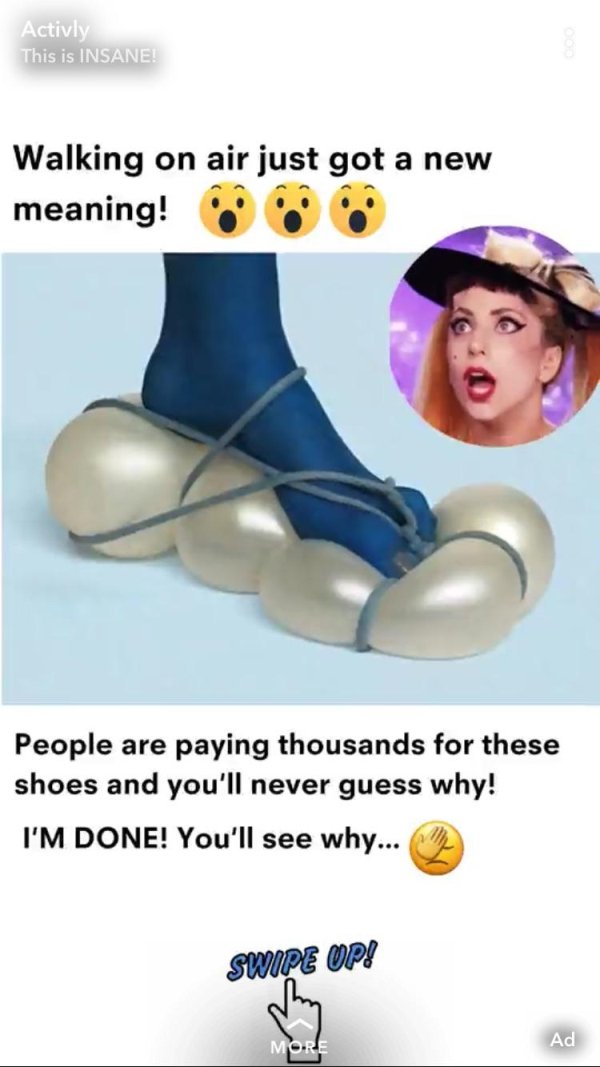 walking on air just got a new meaning - Activly This is Insane Walking on air just got a new meaning! People are paying thousands for these shoes and you'll never guess why! I'M Done! You'll see why... Swipe Op! Ad Re