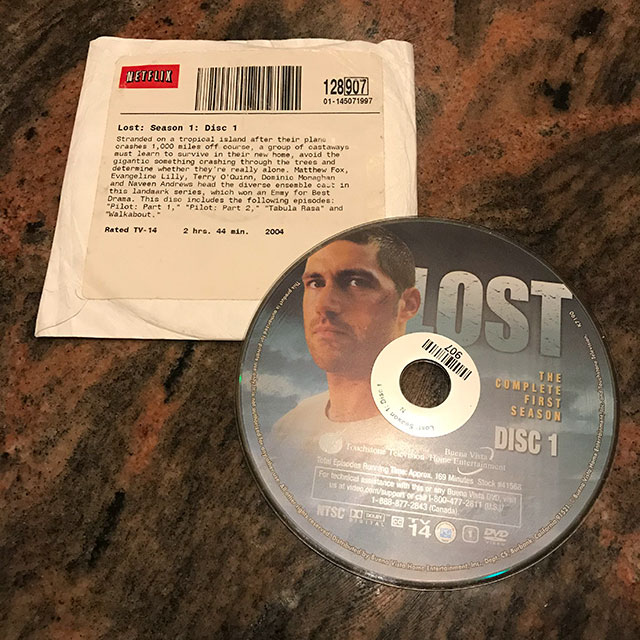 compact disc - Netflix 128907 01145071997 Lost Season 1 Disc 1 Stranded on a tropical island after their plane crash 1,000 miles off course, a group of castaways must learn to survive in their new home, avoid the gigantio nothing crashing through the tree