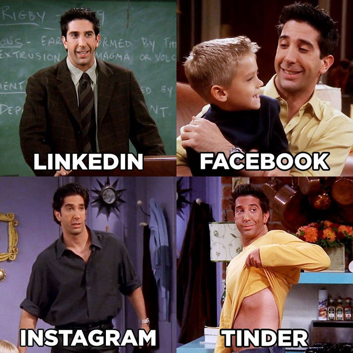 David Schwimmer as Ross from 'Friends' - Rigby Louis Earrirmed By The Extrusion Magma Or Volc Ment By Depi Nt Linkedin Facebook Instagram Tinder