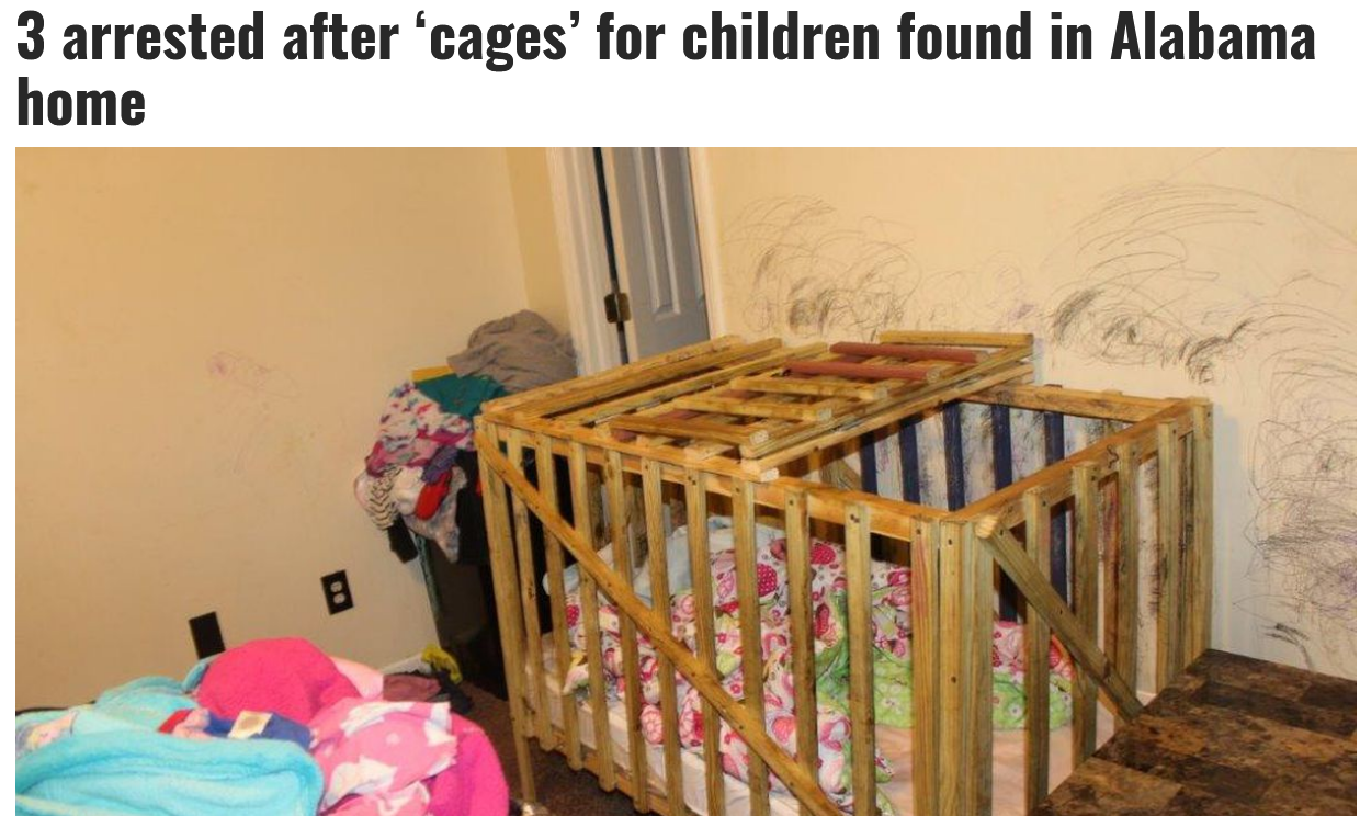 Child - 3 arrested after 'cages' for children found in Alabama home Vex aceRON