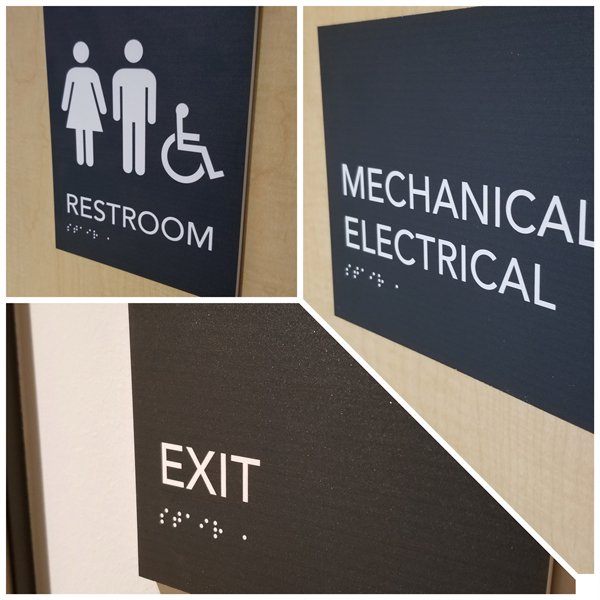 signage - Mechanical Restroom Electrical Exit