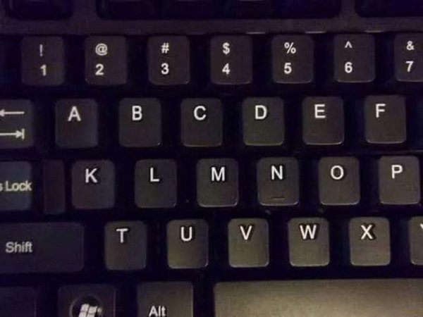 alphabetical order abc keyboard layout - B C D E N Lock W Shift