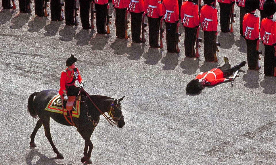 queen's guard faint