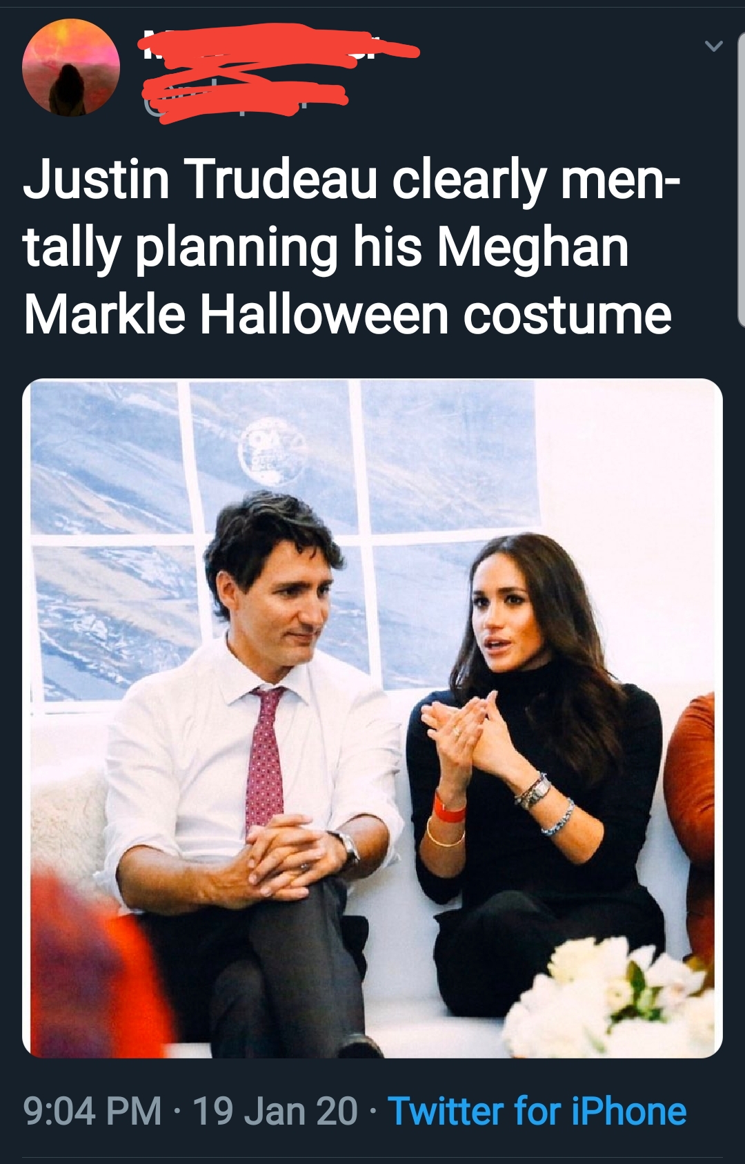 meghan markle and prince harry in canada - Justin Trudeau clearly men tally planning his Meghan Markle Halloween costume 19 Jan 20 Twitter for iPhone