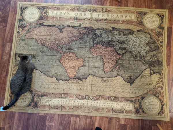 antique world map