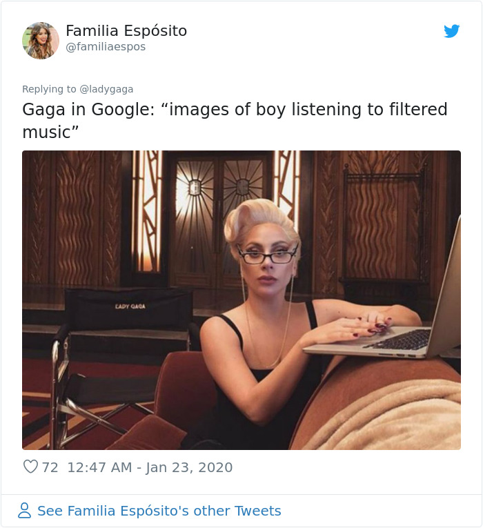 lurking meme - Familia Espsito Gaga in Google "images of boy listening to filtered music" Lady Gaga 72 8 See Familia Espsito's other Tweets
