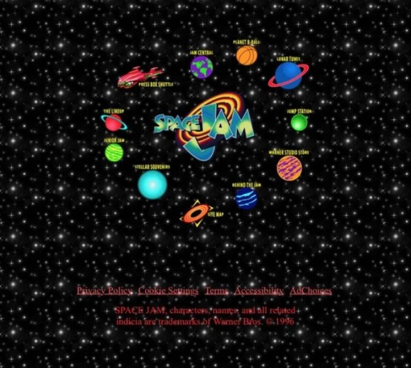 space jam website - Platan Press Site Hellists Cookie sewings Terms Accessibilitx AdChoi Space Jam, characters, names and all related indicia are trademarks of Warner Bios' G. 1996.