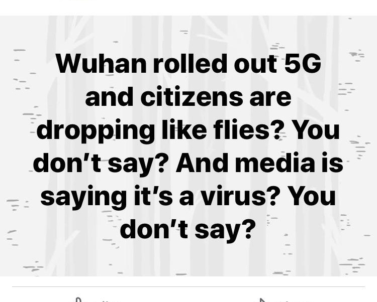 monochrome - 5Wuhan rolled out 5G and citizens are dropping flies? You don't say? And media is saying it's a virus? You _don't say?