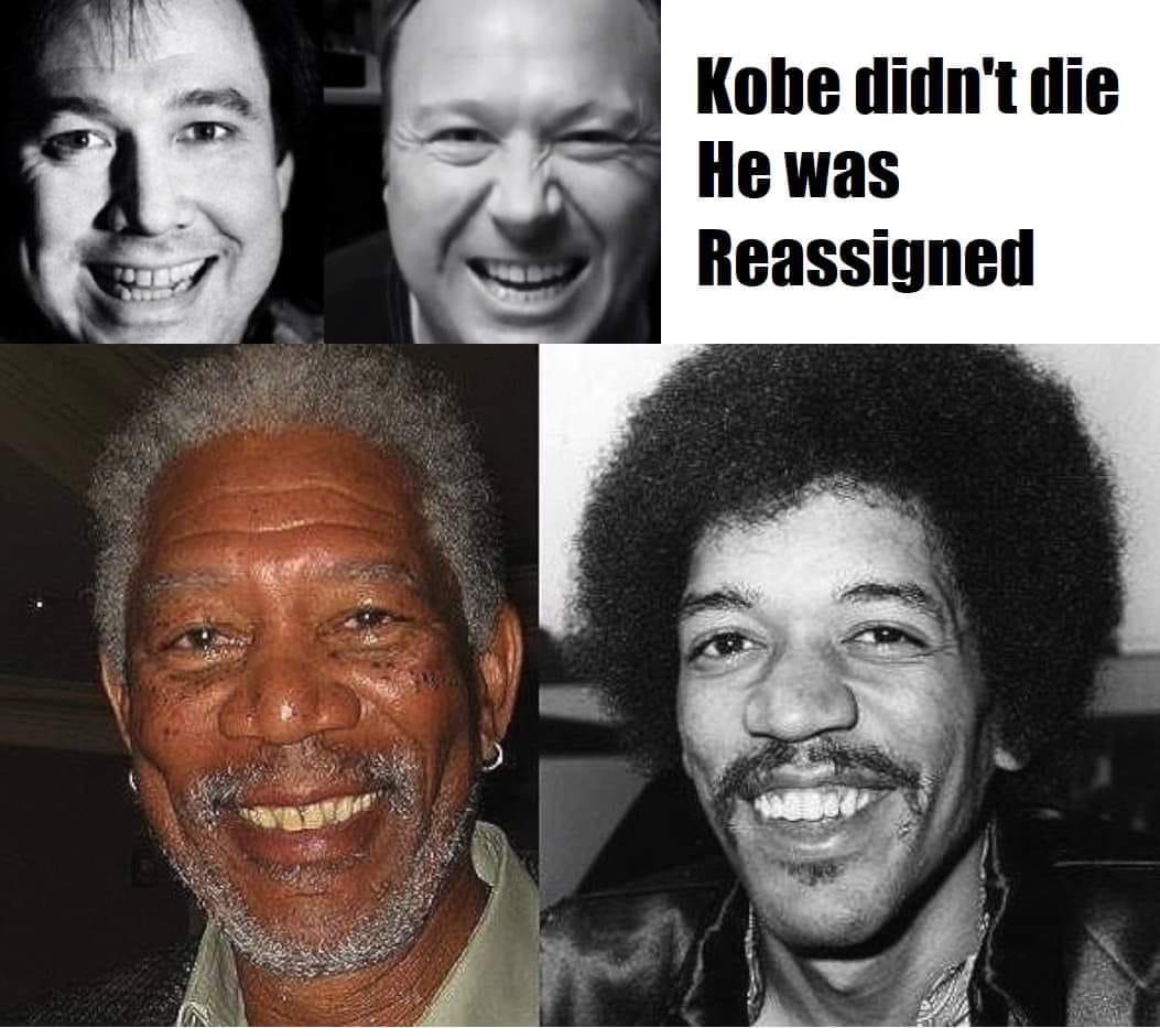 jimi hendrix next to morgan freeman - Kobe didn't die He was Reassigned