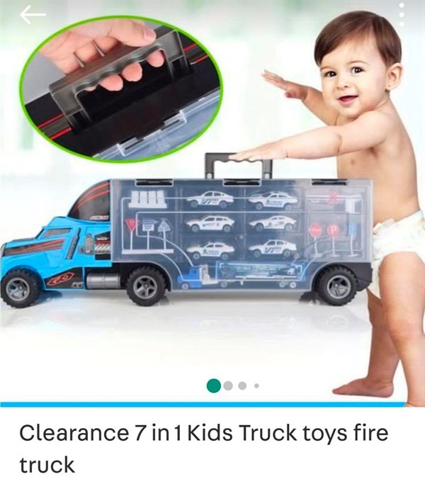 car - Clearance 7 in 1 Kids Truck toys fire truck