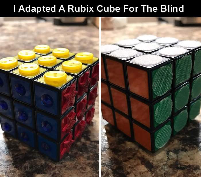 inventions for disabled people - TAdapted A Rubix Cube For The Blind