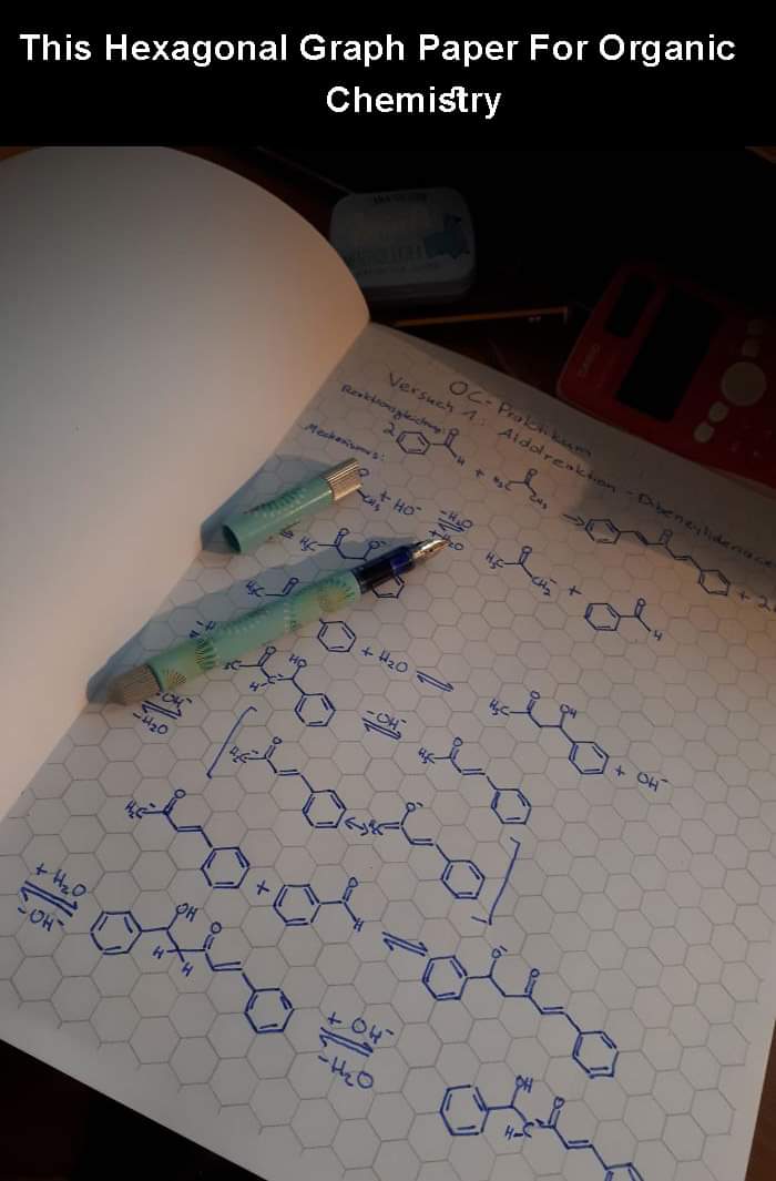 organic chemistry notes paper - This Hexagonal Graph Paper For Organic Chemistry Oc. Prati Versuats a Aidareaktion Rektoniche Dibenahin Re who plochache H2O Ou