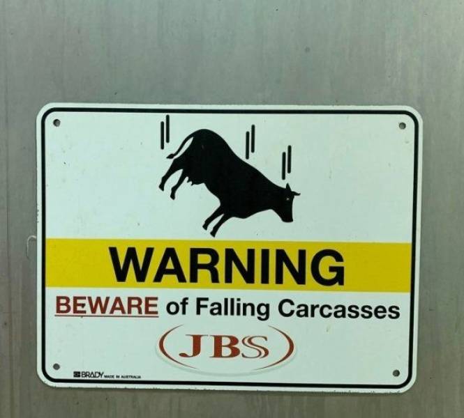 jbs swift - Warning Beware of Falling Carcasses Jbs Brady