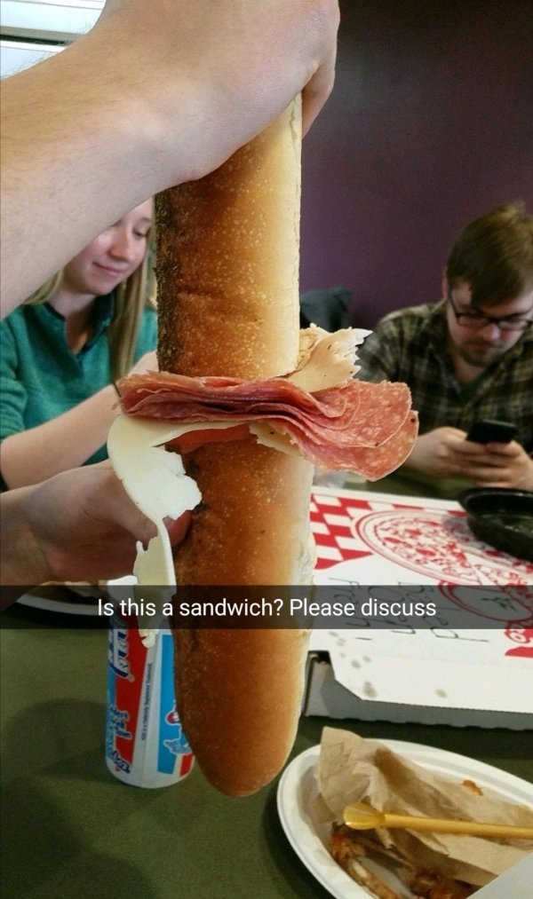 sandwich meme - 'Is this a sandwich? Please discuss