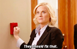 parks and rec fire alarm gif - They should fix that.