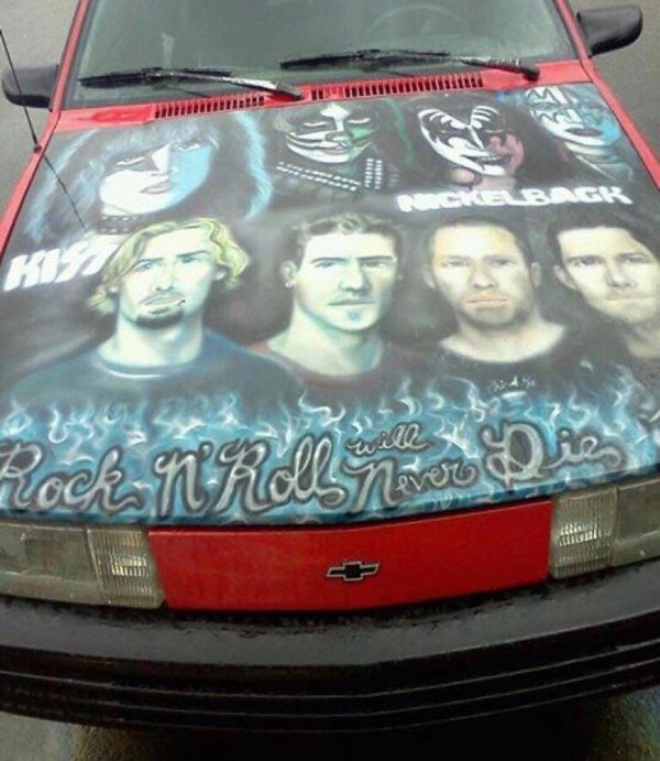 kiss nickelback car