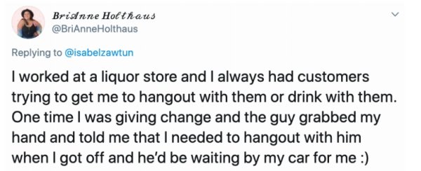 peer pressure quotes - Bridnne Holthaus Holthaus I worked at a liquor store and I always had customers trying to get me to hangout with them or drink with them. One time I was giving change and the guy grabbed my hand and told me that I needed to hangout 